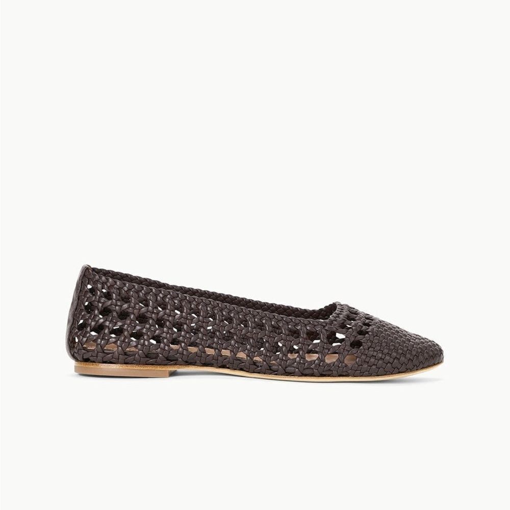 Staud Nell Crochet Ballerina Espresso Brown Size 6